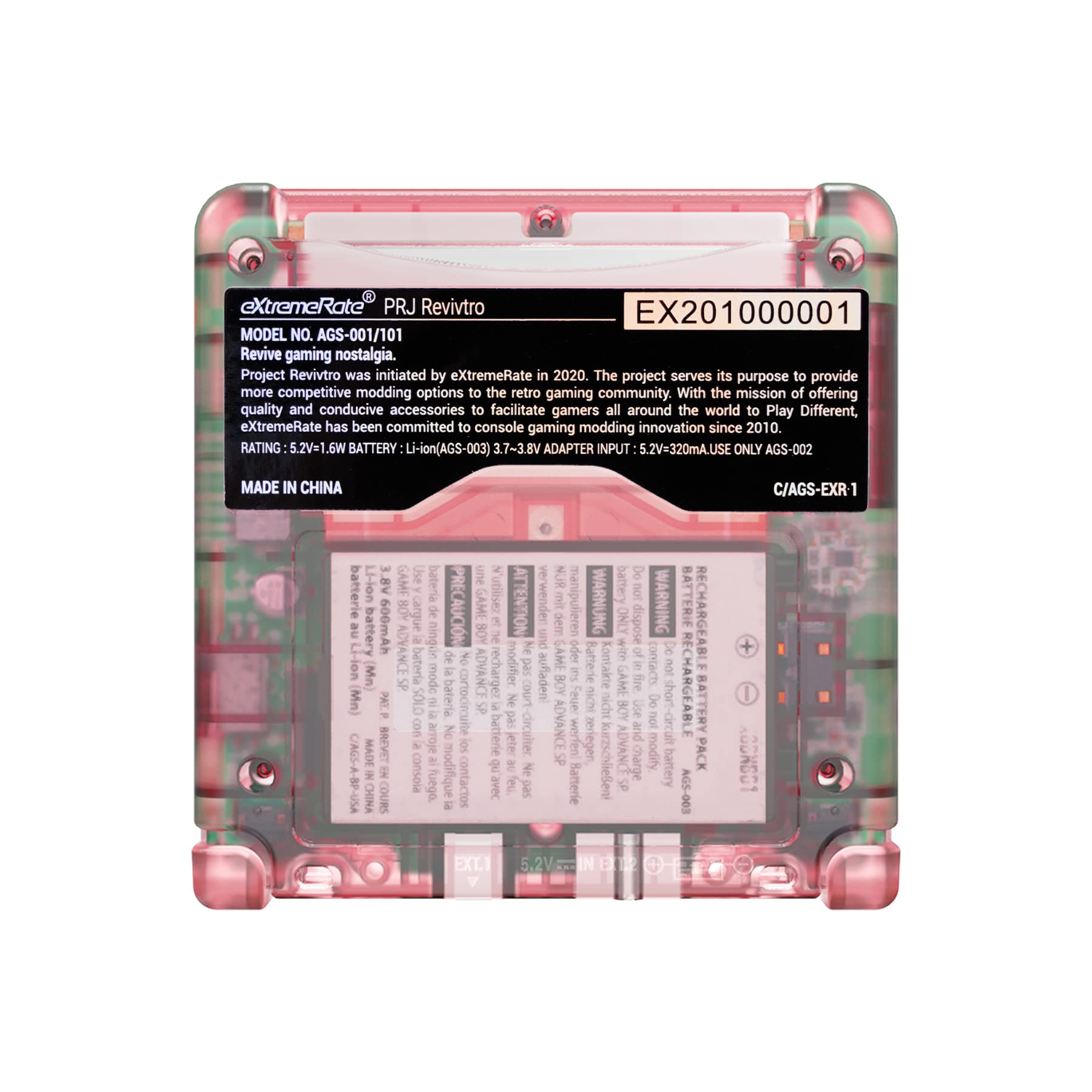 eXtremeRate Cherry Pink Replacement Shell for Gameboy Advance SP GBA SP - Compatible with IPS & Standard LCD Screens - DIY Custom Housing Case - Perfect for Gaming Enthusiasts & Console Modders (Console & Screen Not Included)