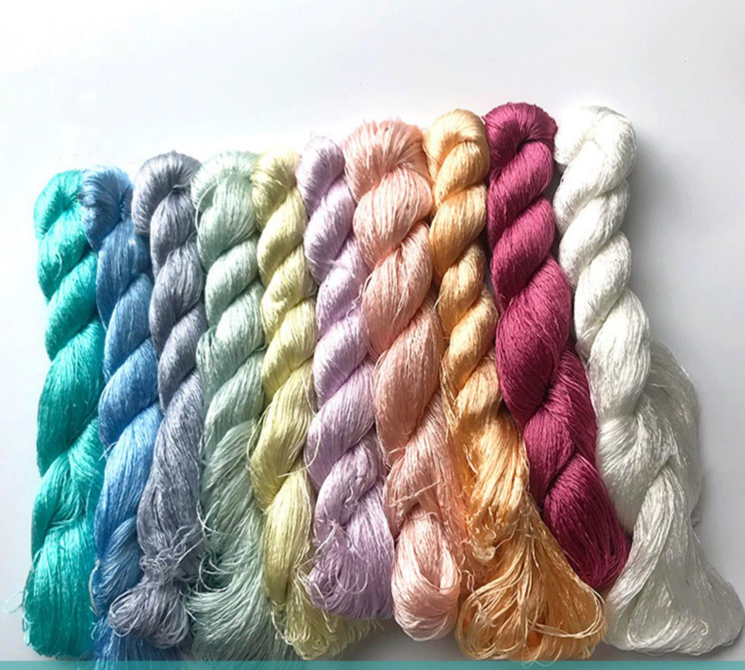 400m Suzhou Embroidery Mulberry Silk Thread Set (10 Rolls) - Premium Hand Embroidery Thread for Needlework, Cross Stitch, and Traditional Chinese Silk Art Projects