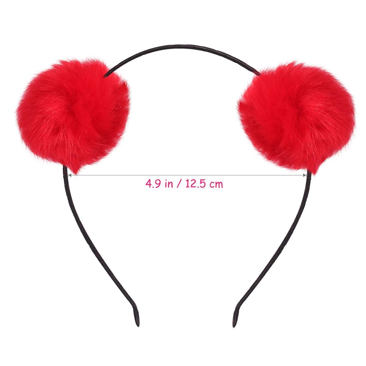 Zintalic 6-Pack Multicolor Pom Pom Metal Hair Bands for Girls - Stylish Hair Accessories for School, Parties & Everyday Wear
