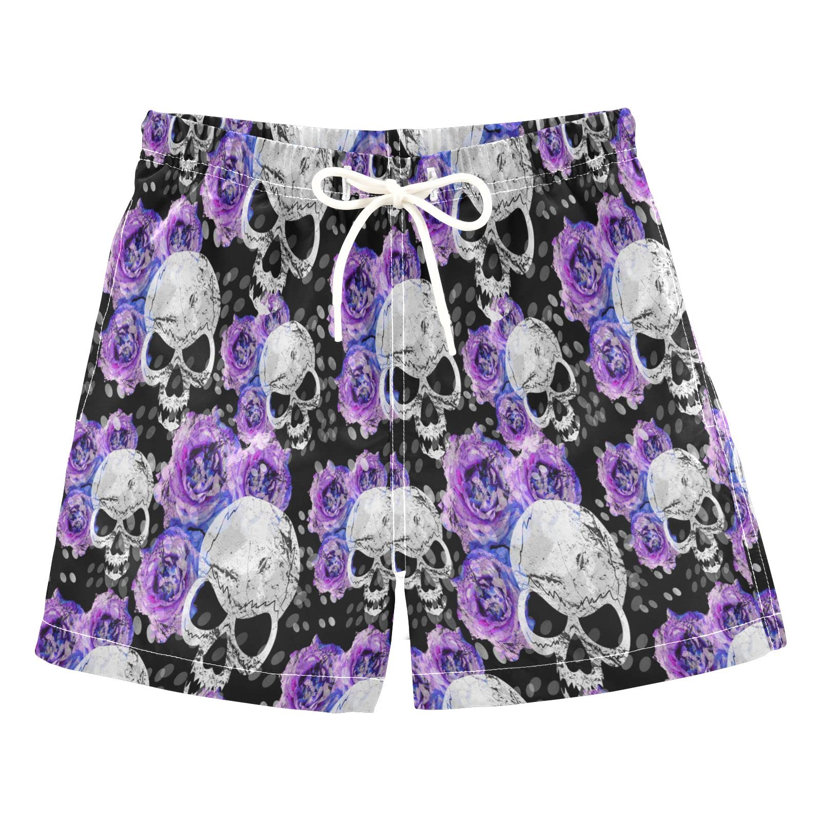 **Boys' Skull Print Swim Trunks - Toddler Beach Board Shorts for Kids 2T | Quick-Dry Swimwear for Pool, Beach & Summer Play**