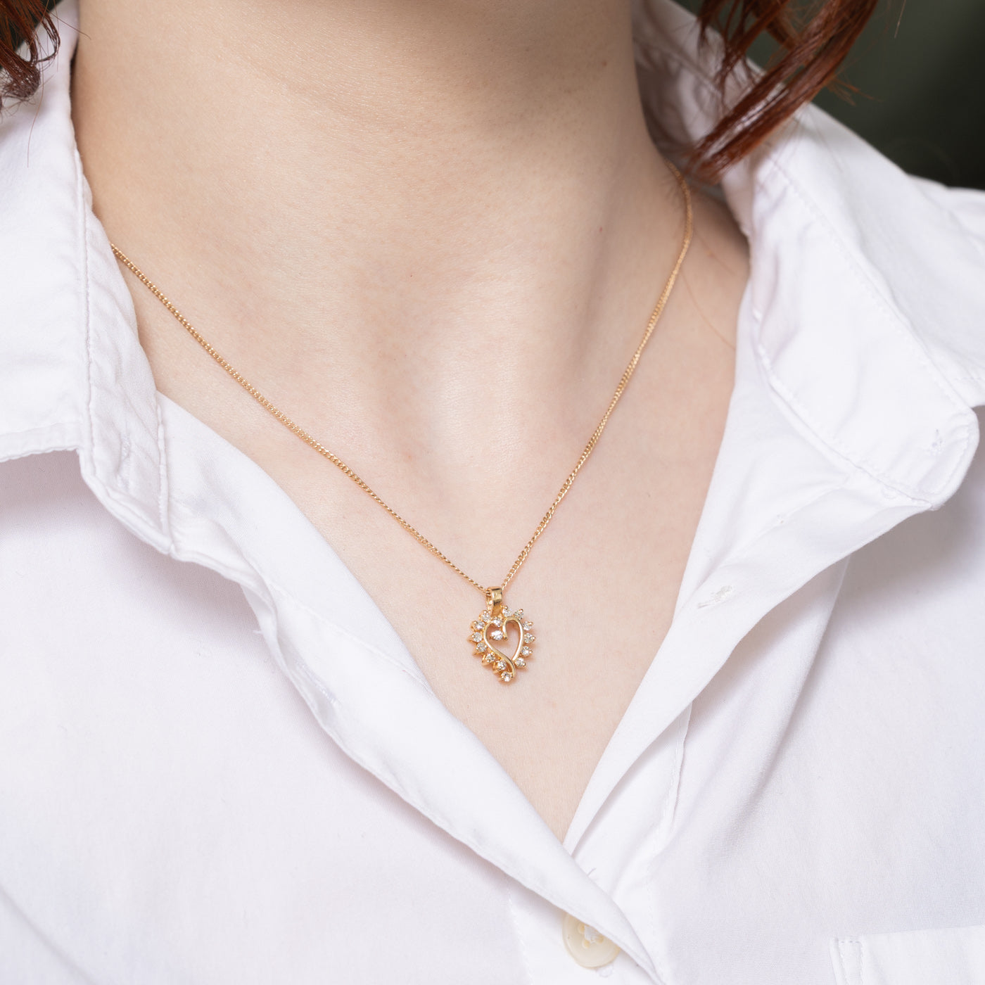 0.22ctw Diamond Open Heart Pendant Necklace - 14K White Gold Dainty Jewelry Gift for Women - Perfect for Valentine's Day, Anniversary & Romantic Occasions