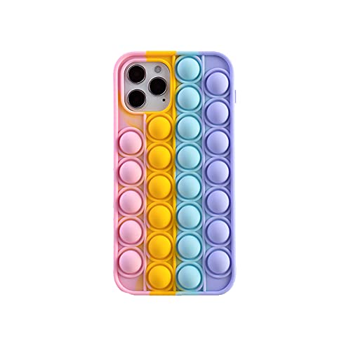 Mehrlieben Push Pop Fidget Phone Case - Silicone Bubble Sensory Stress Relief Toy & Shockproof Cover for iPhone 7/8 - Perfect for Anxiety Relief, Office Focus & Classroom Fidgeting