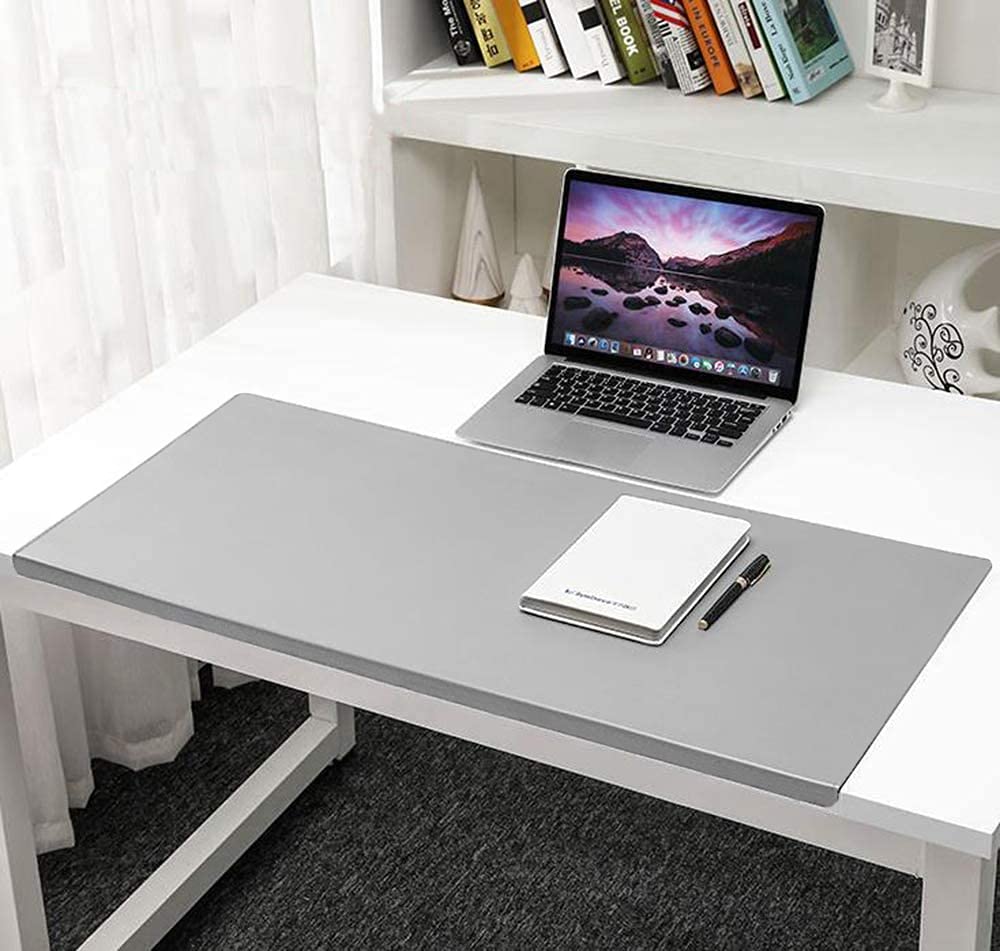 Non-Slip PU Leather Office Desk Pad - Waterproof Writing Mat with Full Grip Fixation Lip, Laptop Keyboard Protector & Gaming Mat for Home Office, Workstation, and Study Desk Accessories