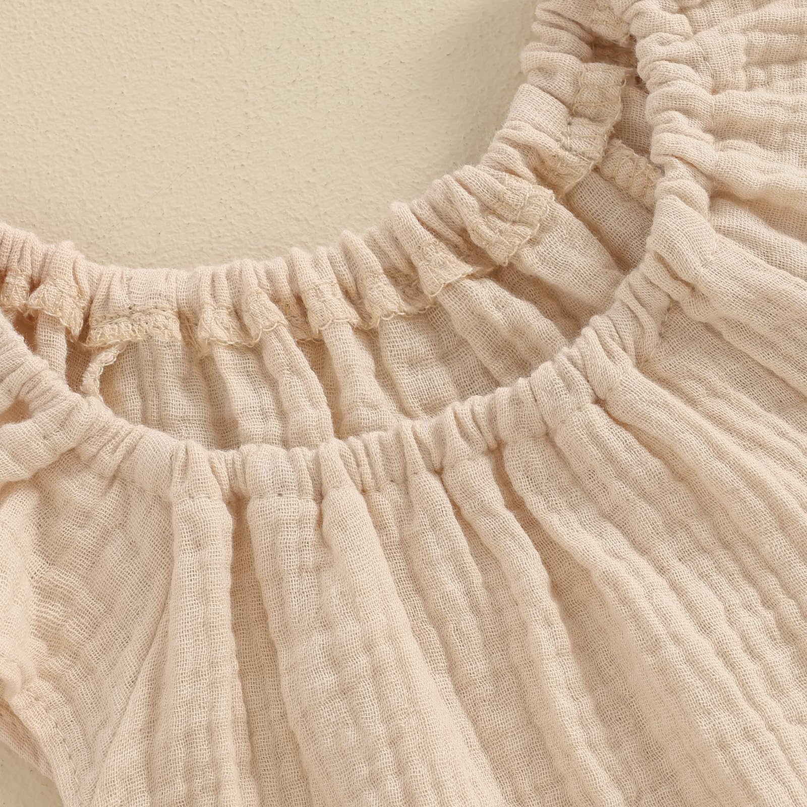 Adorable Newborn Baby Girl Romper - Ruffle Sleeve Smocked Bubble Jumpsuit with Bow Headband | Soft Cotton Summer Outfit for Photoshoots, Parties & Playtime