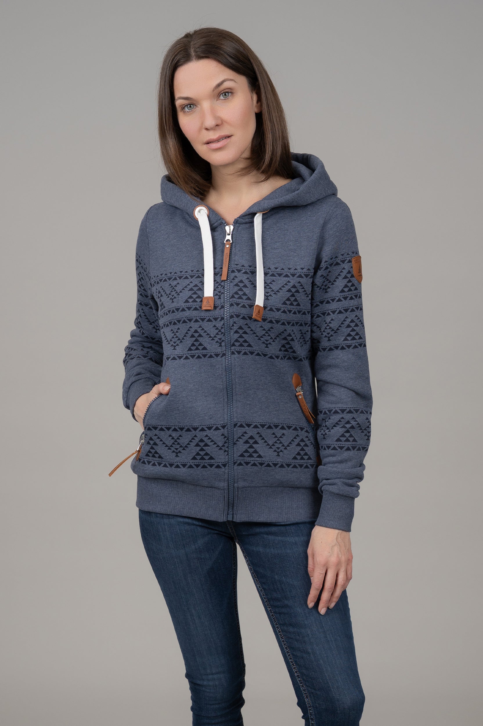 Janie Navy Full Zip Hoodie for Women - Soft & Comfortable Pullover Sweatshirt - Perfect for Casual Wear, Gym, and Outdoor Activities