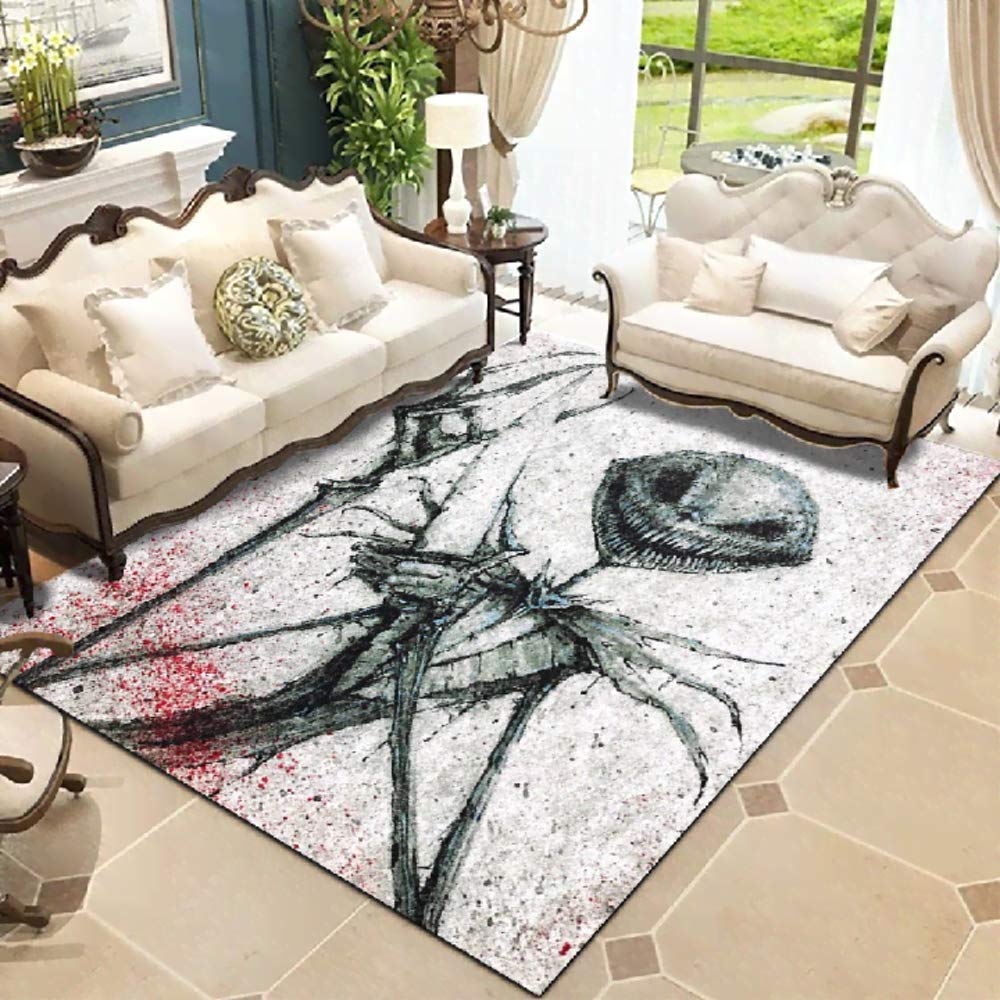 Jack Skellington The Nightmare Before Christmas Large Area Rug - Perfect for Halloween & Christmas Decor, Living Room, Bedroom, or Dorm