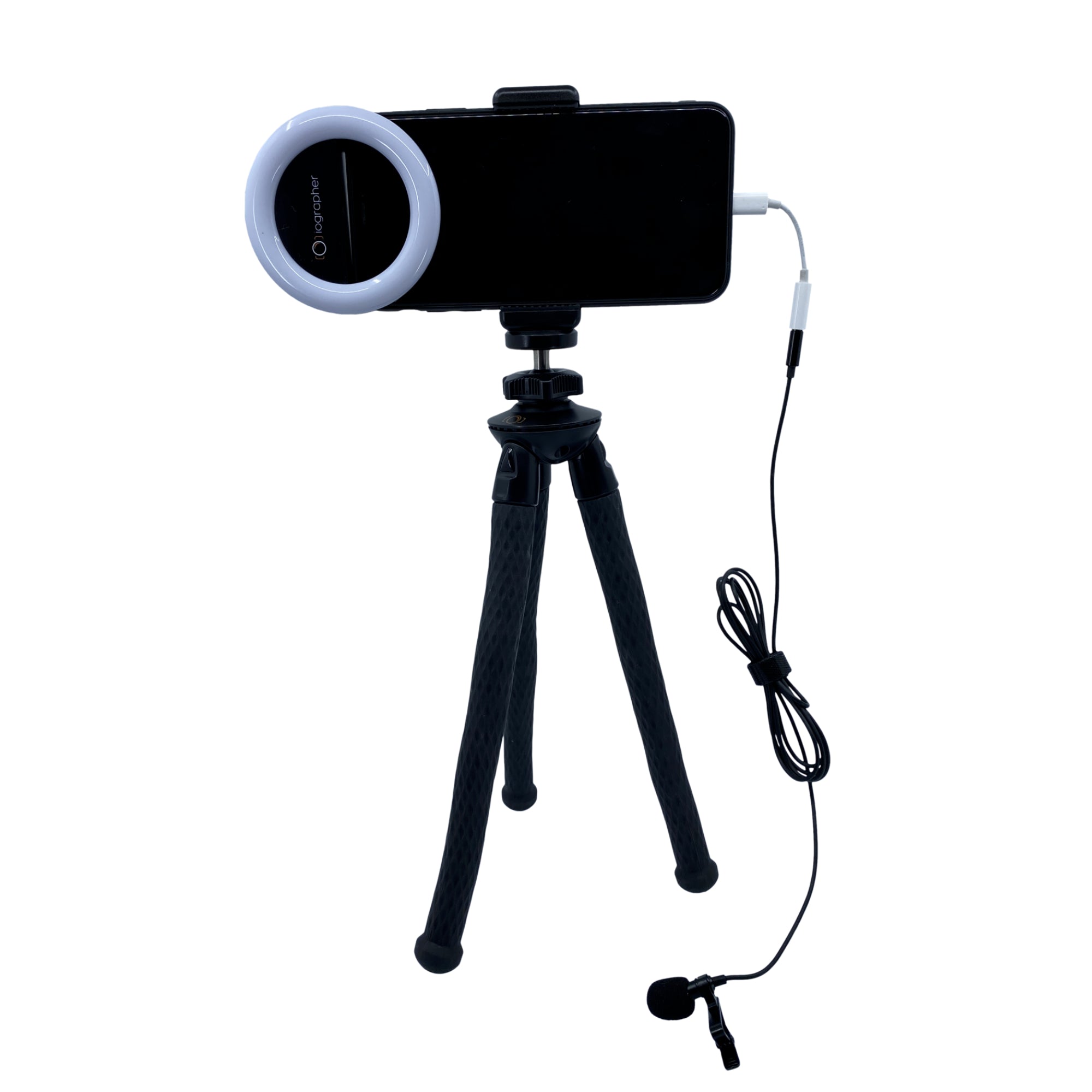 Professional Video Creator Kit for Smartphones - 4K Stabilizer, LED Light & Microphone - Perfect for Vlogging, YouTube & Social Media Content Creation