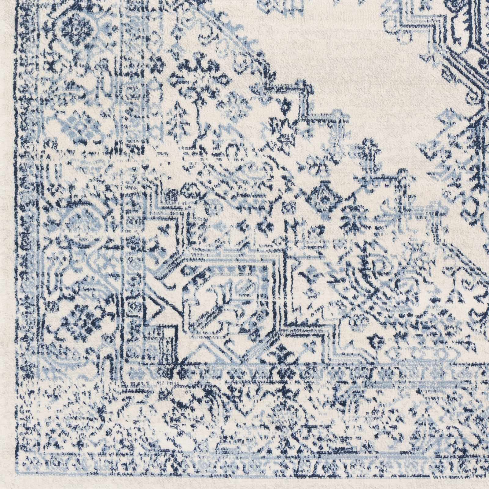 Hauteloom Pooraka Traditional Gray and Blue Area Rug 7'10