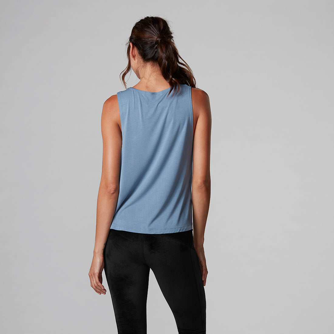 Tavi Noir High Low Tank Top for Women - Stylish Asymmetrical Hem Casual & Party Wear - Perfect for Layering, Workouts, and Night Out