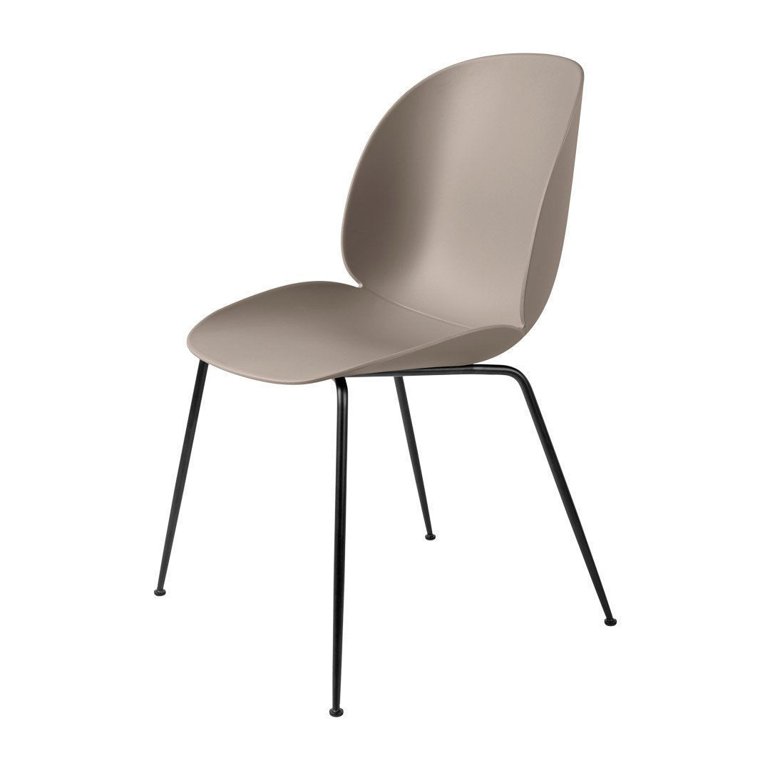 Modern Beetle Dining Chair with Conic Base - Unupholstered Wooden Seat - Perfect for Kitchen, Dining Room, and Small Spaces