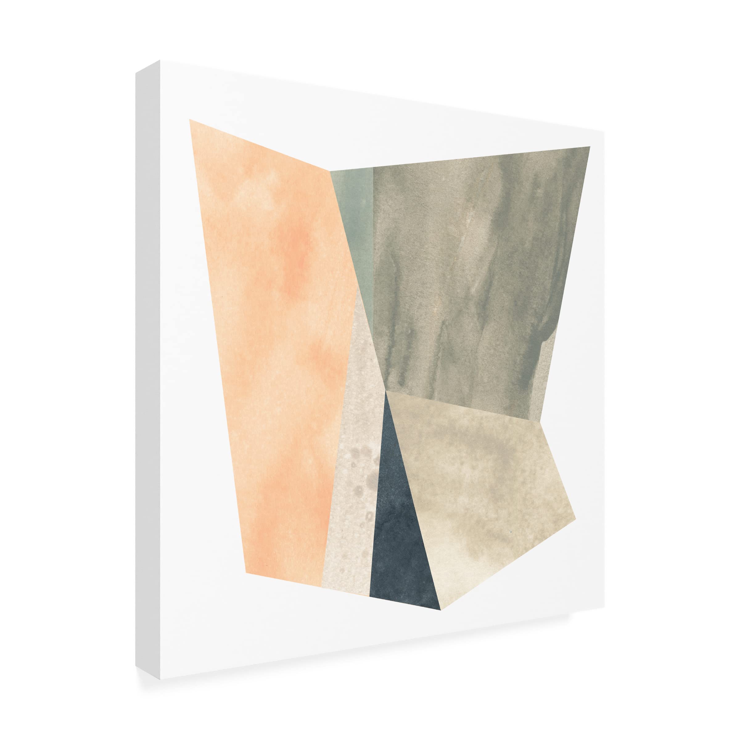 Trademark Fine Art 'Marble Origami I' Canvas Wall Art Print by June Erica Vess - Modern Abstract Home Decor for Living Room, Bedroom & Office