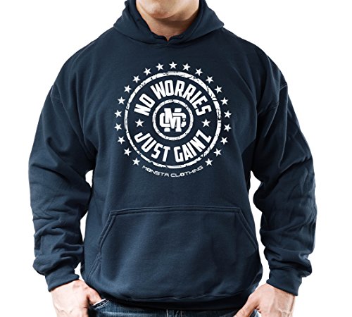 Navy Pullover Hoodie/White Art