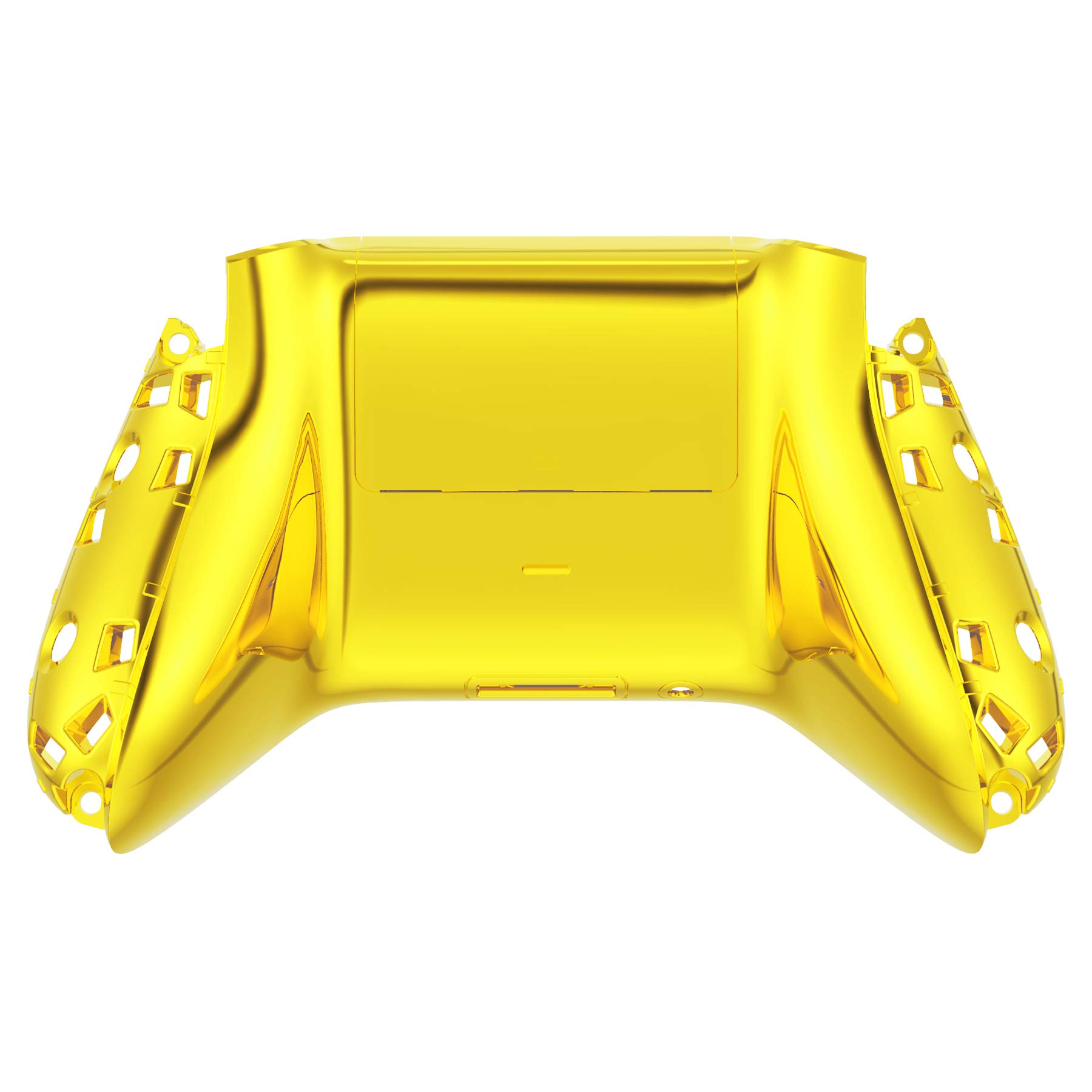 eXtremeRate Chrome Gold Replacement Side Rails, Back Shell & Faceplate for Xbox Series X/S Controller - Premium Customization for Enhanced Gaming Experience