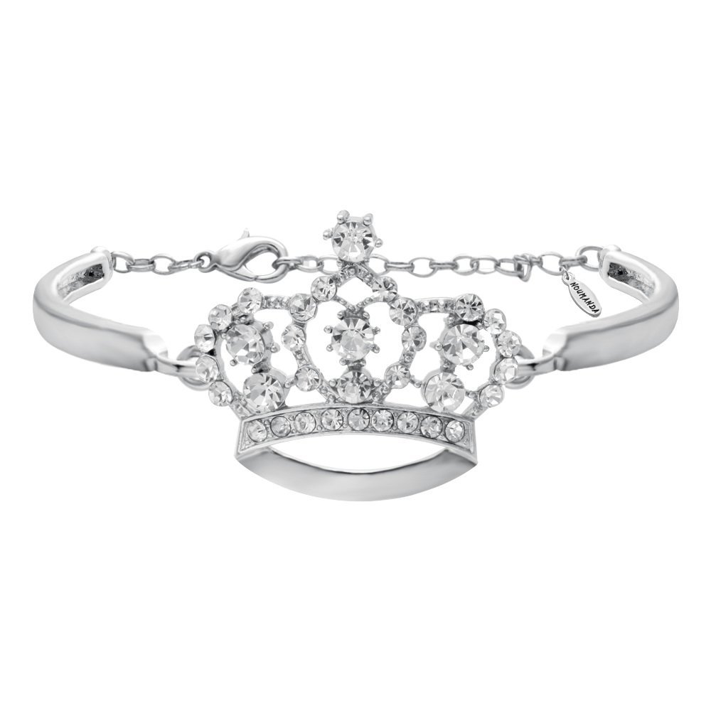 NOUMANDA Fashion Crystal Crown Bracelets for Women - Elegant Simple Jewelry for Parties, Weddings & Special Occasions
