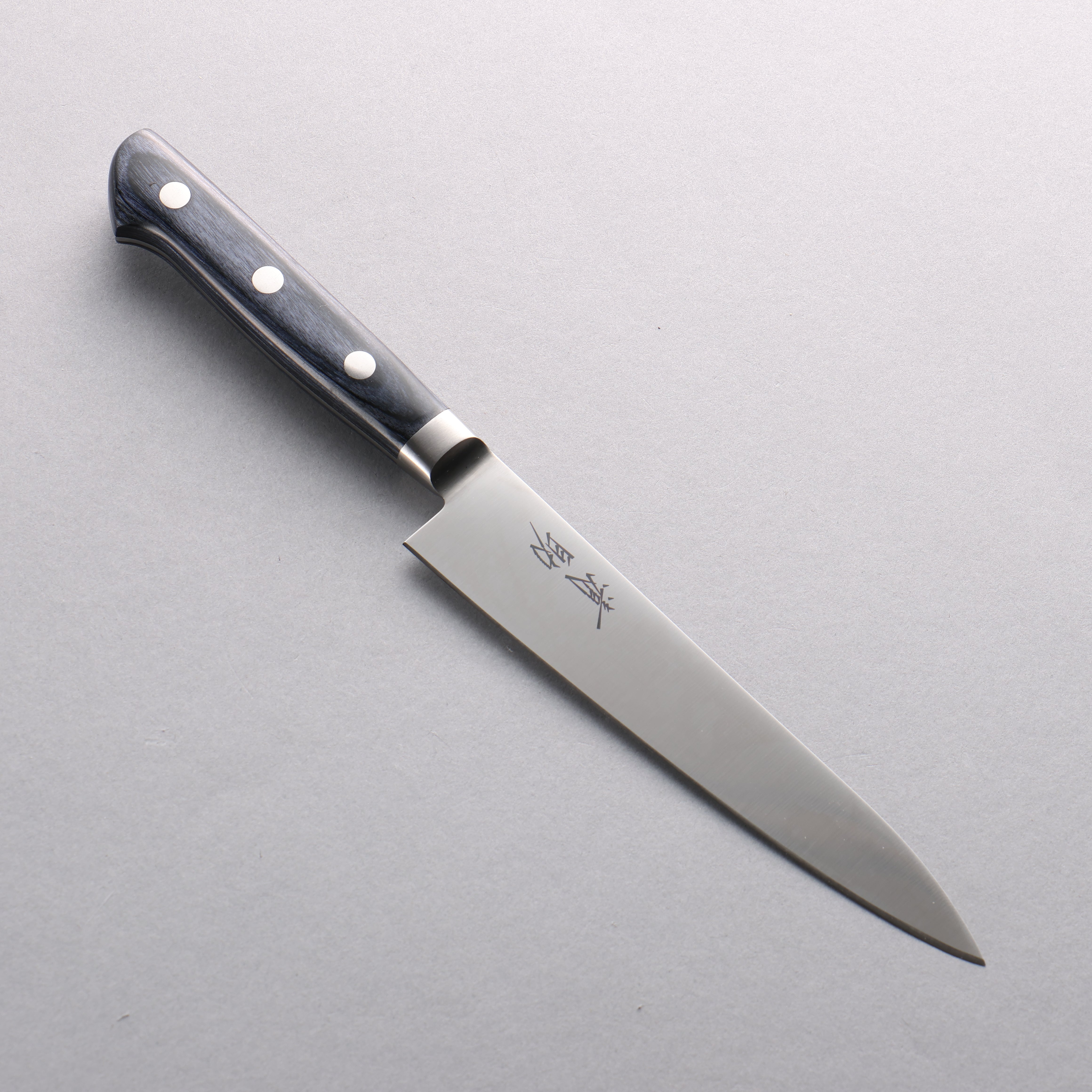 Seisuke Seiten 150mm Molybdenum Petty Utility Knife with Navy Blue Pakka Wood Handle - Perfect for Slicing, Peeling & Precision Kitchen Tasks