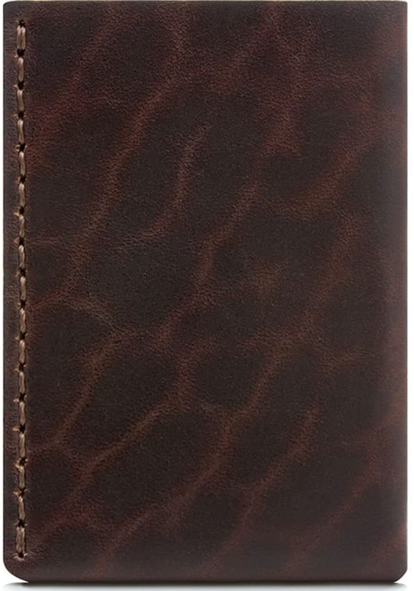Ezra Arthur No. 7 Genuine Leather Card Holder Wallet - Slim RFID Blocking Credit Card Case for Men & Women | Perfect for Everyday Carry, Travel & Business | Malbec Color