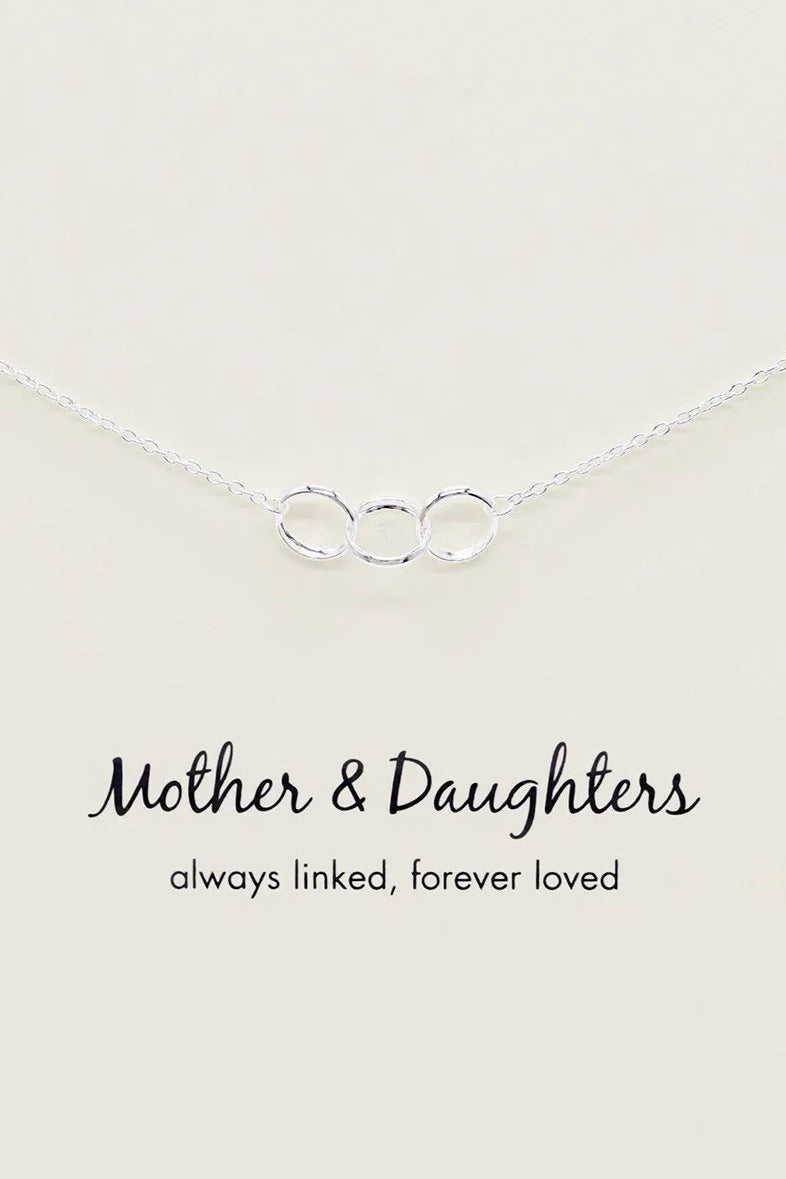 Elegant Mother & Daughter Sterling Silver Triple Circle Necklace - Perfect Gift for Birthdays, Anniversaries & Special Occasions