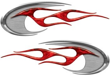 Custom Motorcycle Gas Tank Cover - Inferno Red Flames Design for Harley, Honda, Yamaha - Durable ABS Plastic for Road Trips & Bike Shows