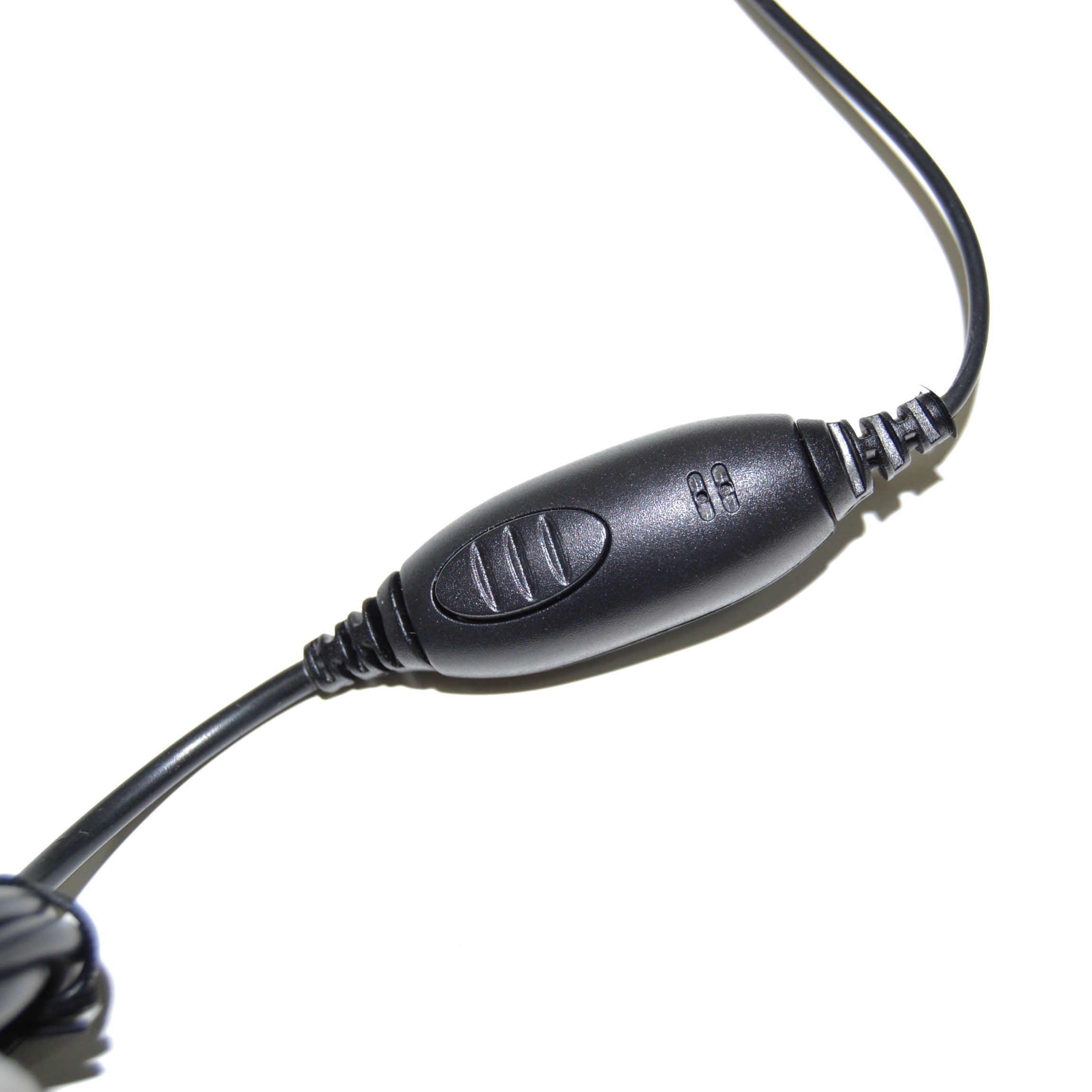 HQRP G-Shape 2-Pin Earpiece Headset with PTT Mic - Compatible with Retevis H-777, RT-5R, RT-5RV, RT-B6 & Sun Meter Radios - Perfect for Security, Construction & Two-Way Radio Communication