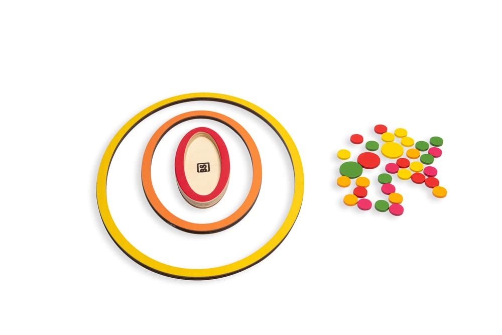 BS Toys Wooden Tiddlywinks Game - Fun & Educational Indoor Activity for 2-4 Players - Improves Hand-Eye Coordination & Fine Motor Skills - 100% FSC Certified Retro Design - Perfect for Kids Ages 6+ (Family Game Night, Birthday Parties, Classroom Activities)