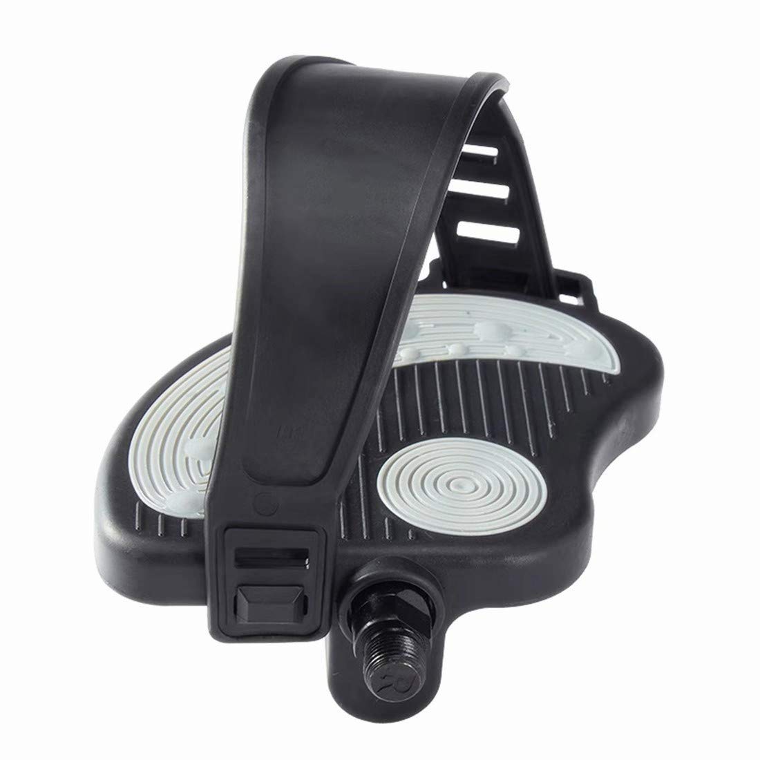 YBEKI Exercise Bike Pedals with Adjustable Straps - Compatible with Spin Bikes & Indoor Stationary Bikes - Non-Slip Design for Safe Workouts - 6 Month Warranty - Perfect for Home Gym, Cycling Training & Cardio Fitness