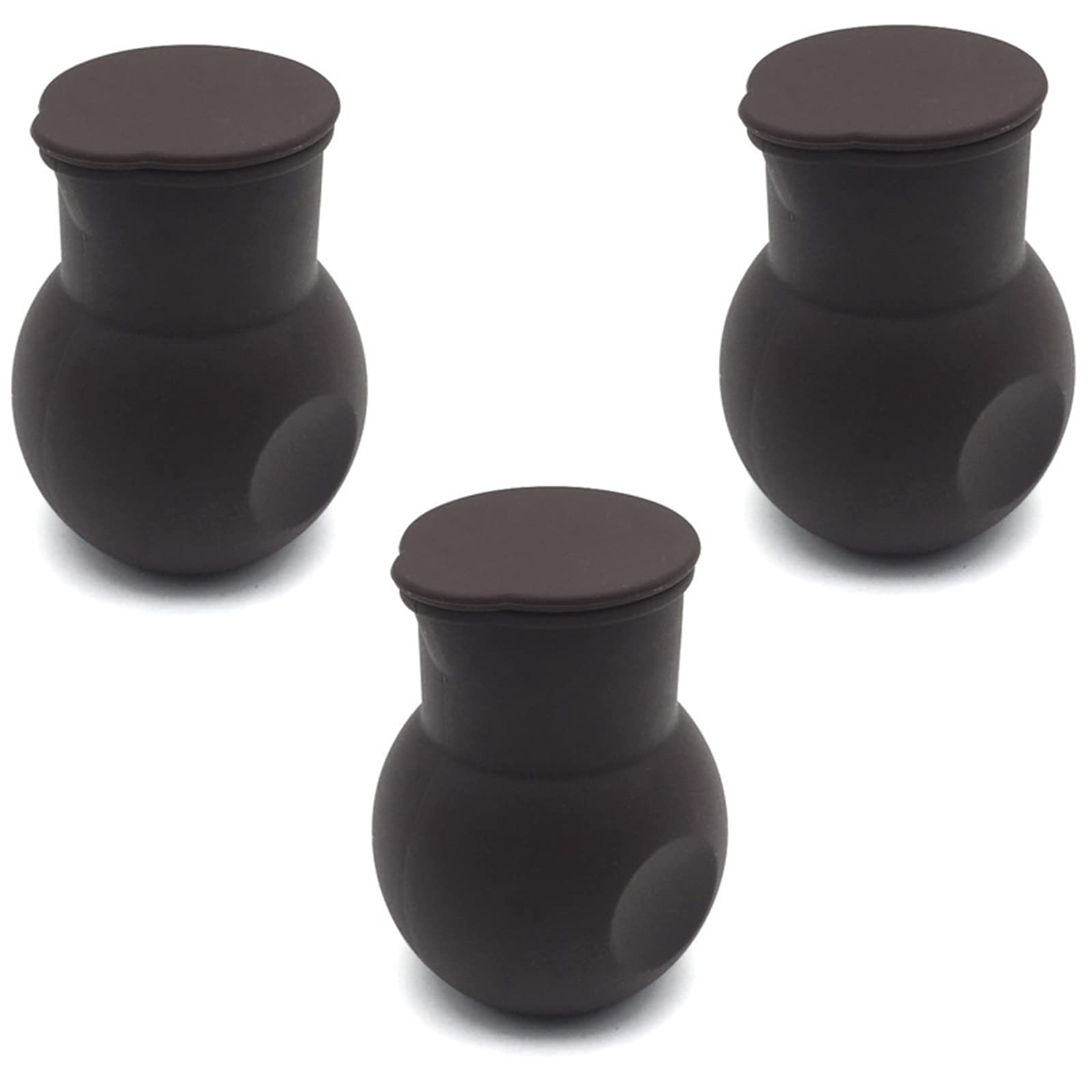 3-Piece Silicone Chocolate Melting Pot Set - Microwave Safe Butter & Sauce Warmer - Baking & Candy Making Pouring Tools (Black) - Perfect for DIY Desserts, Cake Decorating & Hot Chocolate Preparation