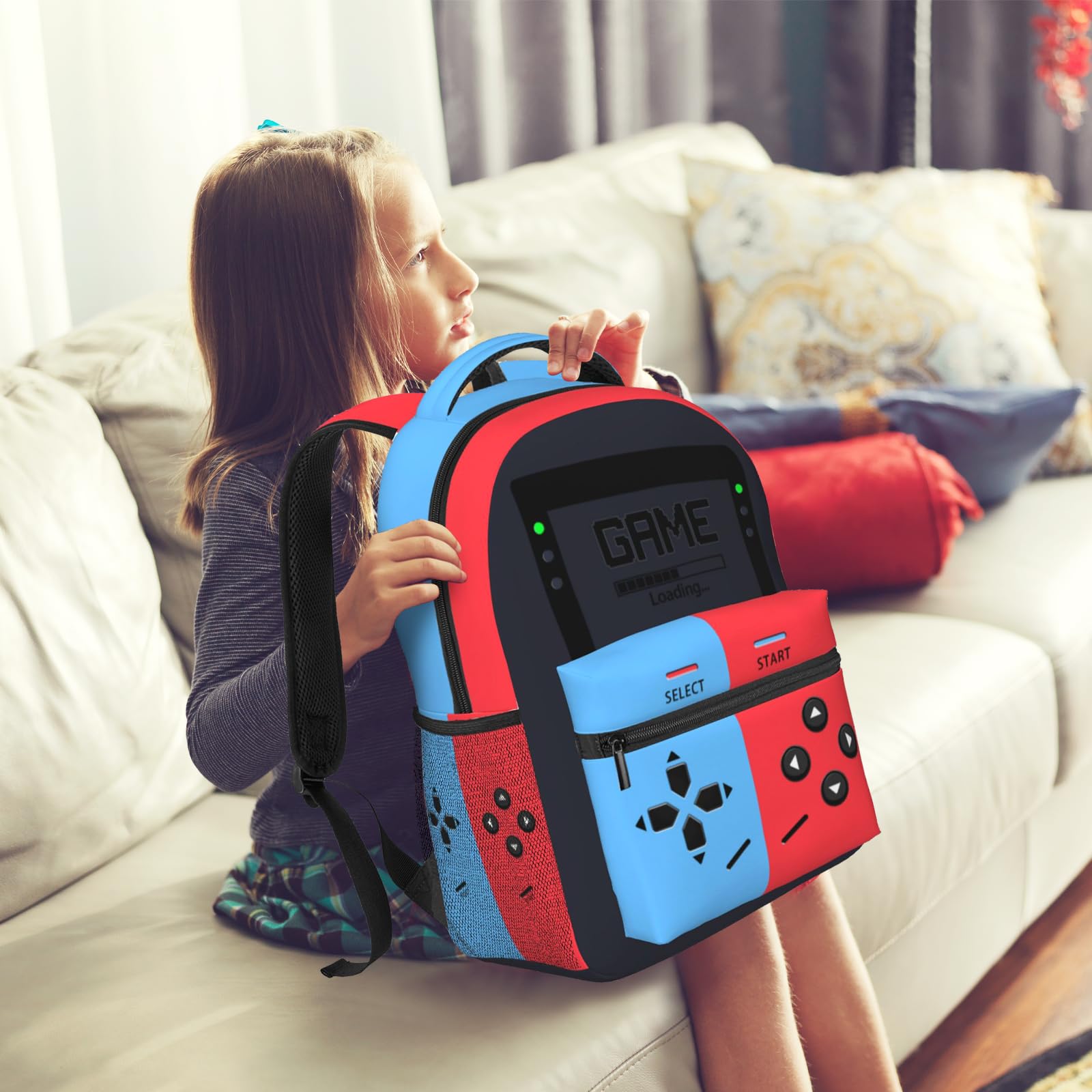**Gaming Backpack for Boys & Teens - Durable Laptop Backpack for School, Travel & Game Day - Perfect Gift for Gamers (Ideal for School, Travel & Gaming Conventions)**