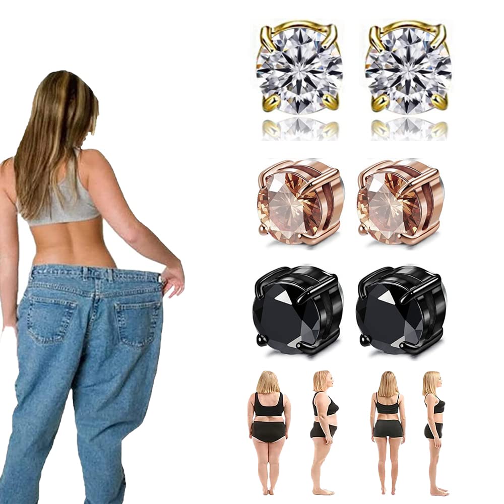 PRO Metiz Lymphvity Magnetic Therapy Earrings – Non-Piercing Acupressure Earrings for Weight Loss & Detox | Amo'thea Lymphactive Magnetic Studs for Wellness & Relaxation | Perfect for Daily Wear, Yoga, and Holistic Healing