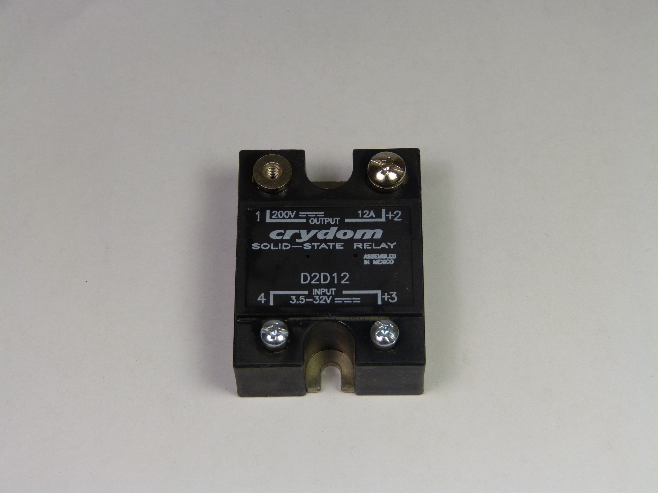 12A 200VDC Solid State Relay SPST-NO Panel Mount Screw Terminal DC Switch for Industrial Automation & HVAC Systems