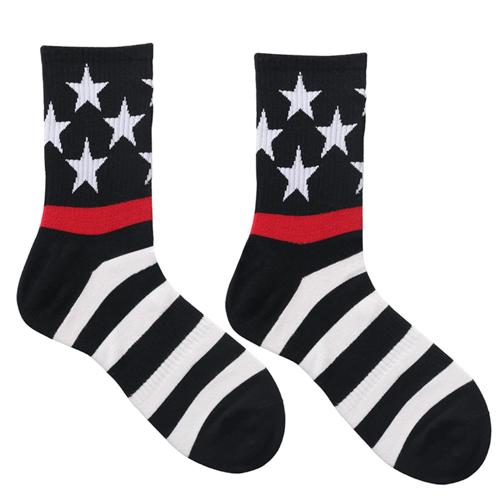 American Flag Patriotic Socks for Men & Women - Cotton Long Socks for Daily Wear