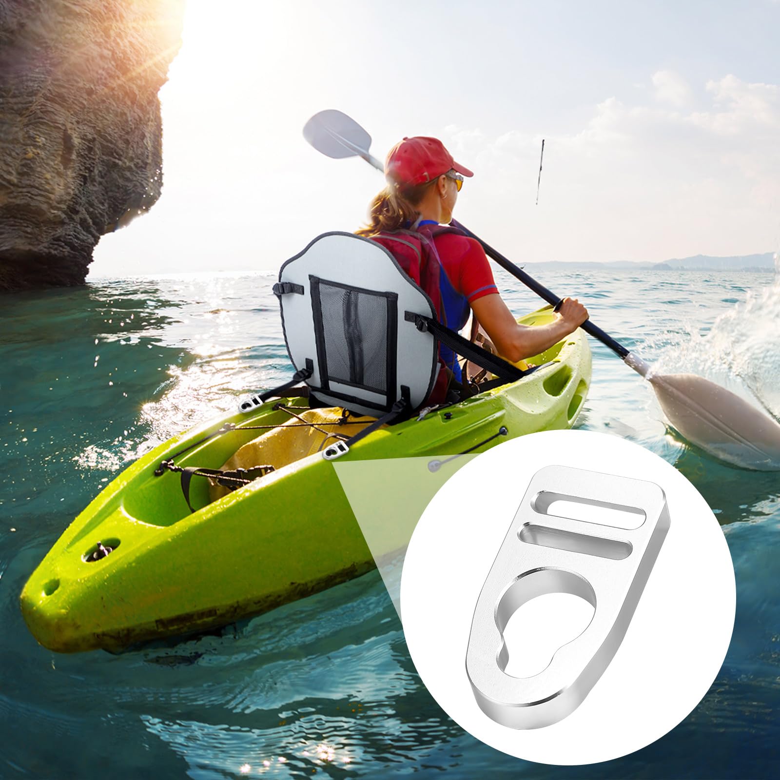 **Zonon 4-Pack Aluminum Kayak Seat Clips & Hooks – Heavy-Duty Replacement Kit for Kayak Seat Repair, Locking Buckle Clips – Perfect for Kayaking, Canoeing, and Outdoor Water Sports**