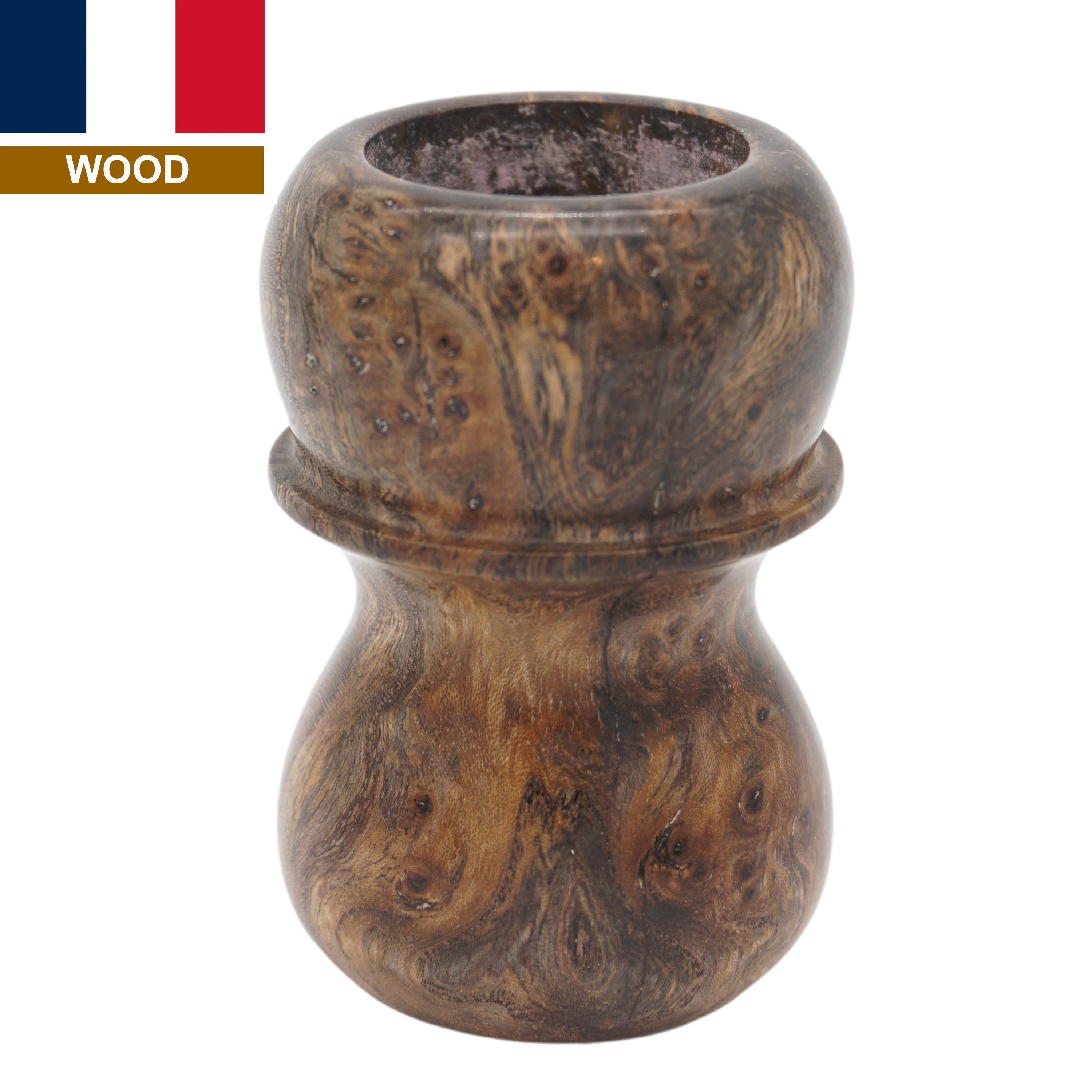 Premium Stabilized Elm Burl Wood Shaving Brush Handle - Fits 24mm & 26mm Knots - Handcrafted for Wet Shaving Enthusiasts - Perfect for Traditional Barber Shops & Luxury Grooming Gifts