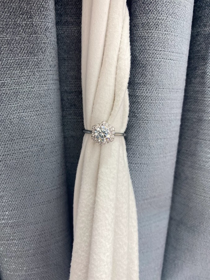 Emery Halo Semi Mount Engagement Ring - 14K Gold Diamond Bridal Ring for Women | Perfect for Proposals, Weddings & Anniversaries