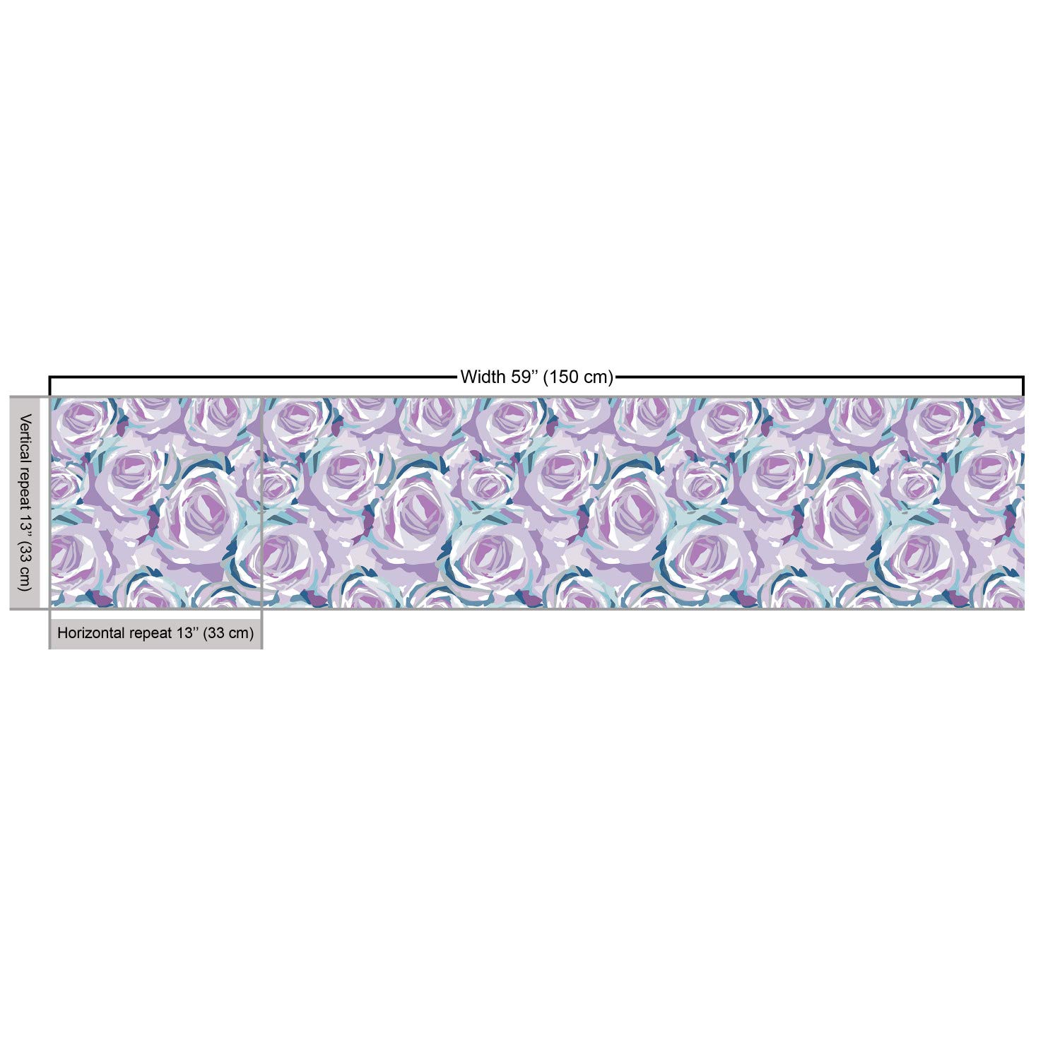 Ambesonne Floral Fabric by The Yard - Romantic Roses Pattern Upholstery Fabric for Sofa, Curtains & Home Decor | Mauve Seafoam Cotton Fabric for DIY Crafts, Pillow Covers & Table Runners