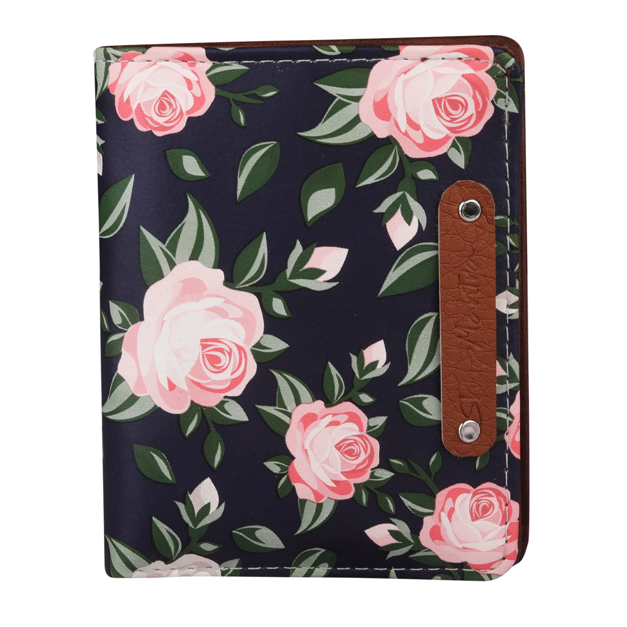 ShopMantra Women's Navy Blue Vegan Leather Small Wallet - Slim RFID Blocking Purse Organizer for Cards, Cash & Coins | Perfect for Everyday Use, Travel & Minimalist Lifestyle