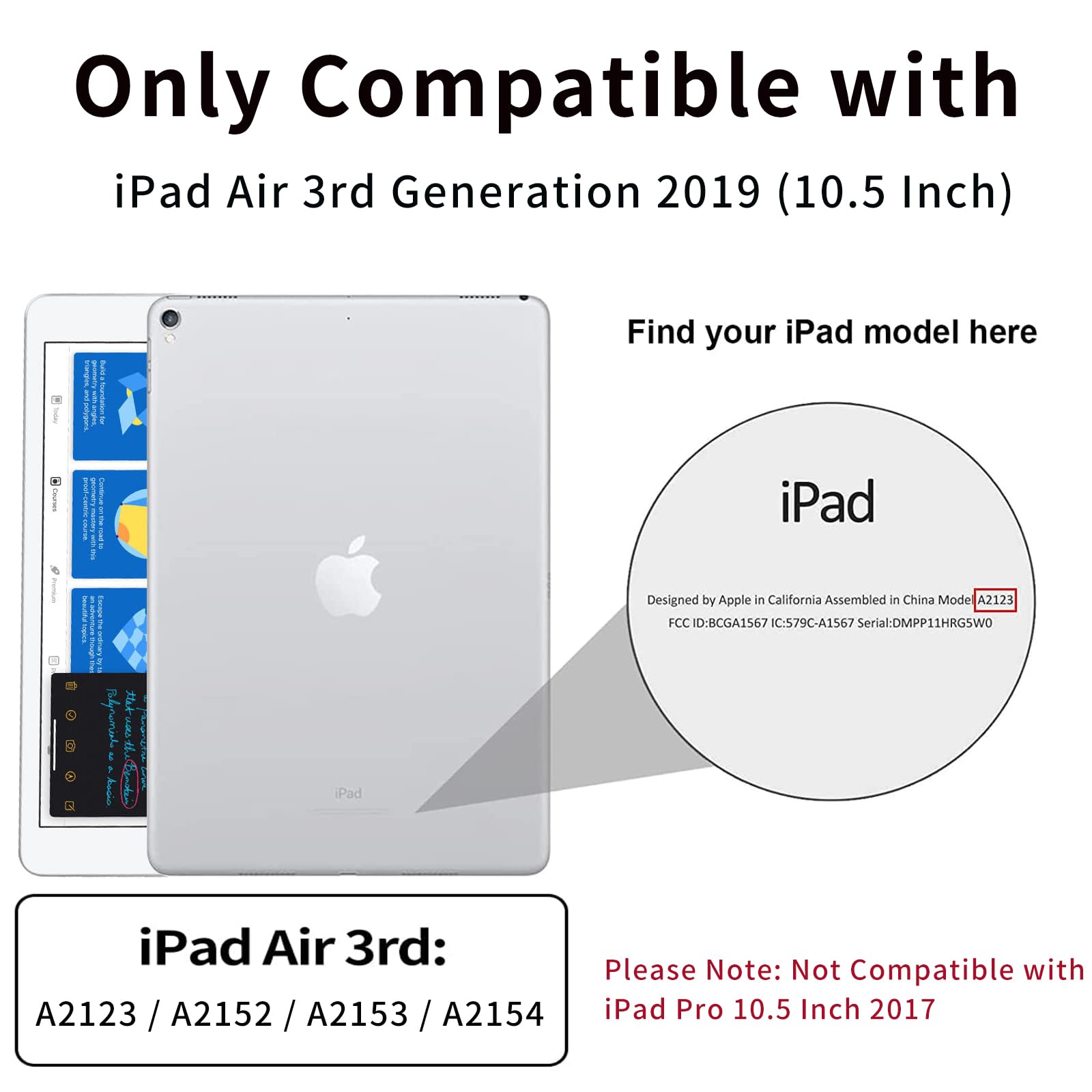 Premium Lightweight Trifold Smart Case for iPad Air 3 10.5