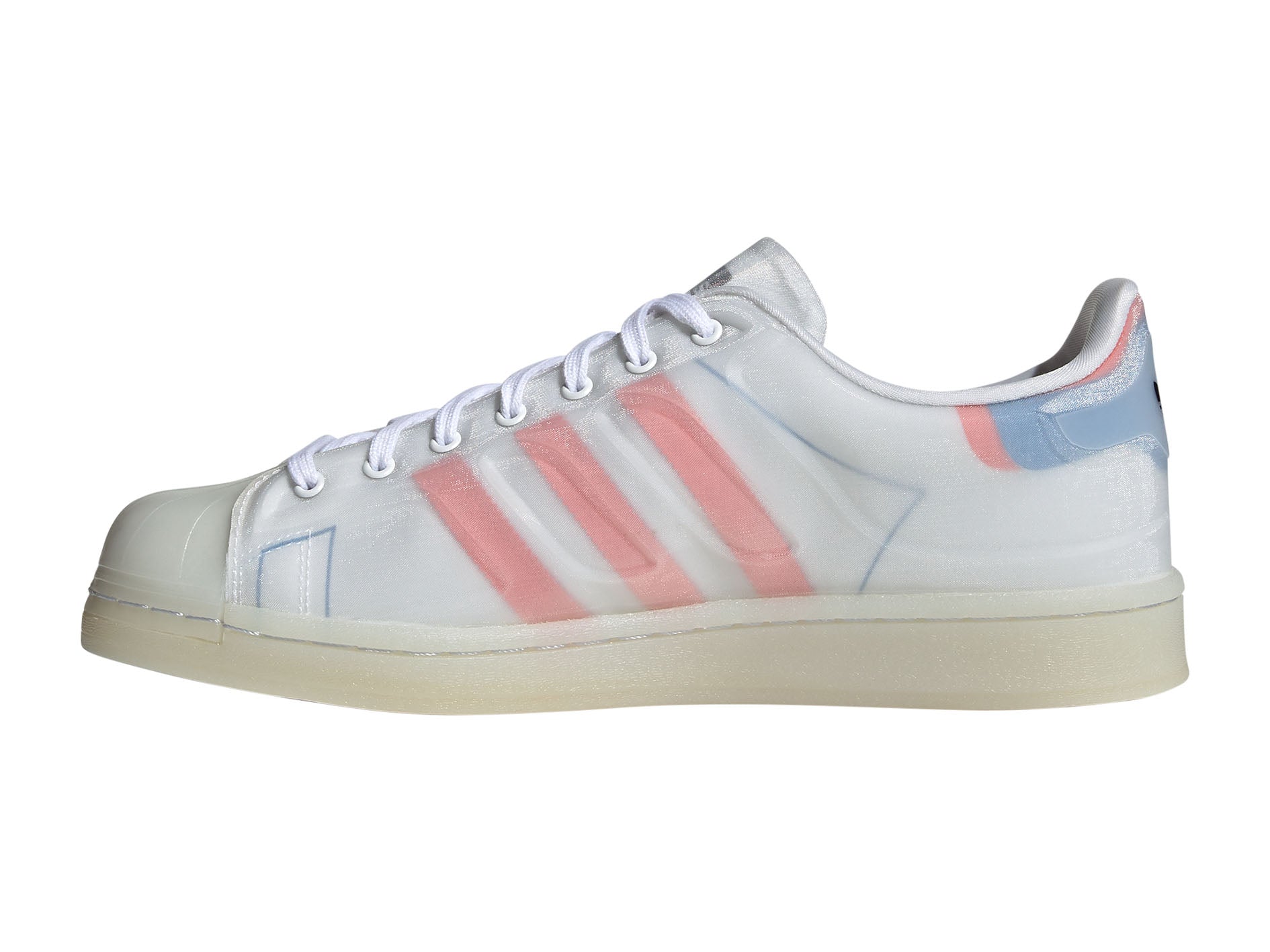Adidas Men's Superstar Future Shell Sneakers - White/Blue/Pink FX5544 | Classic Casual Shoes for Everyday Wear & Street Style Fashion