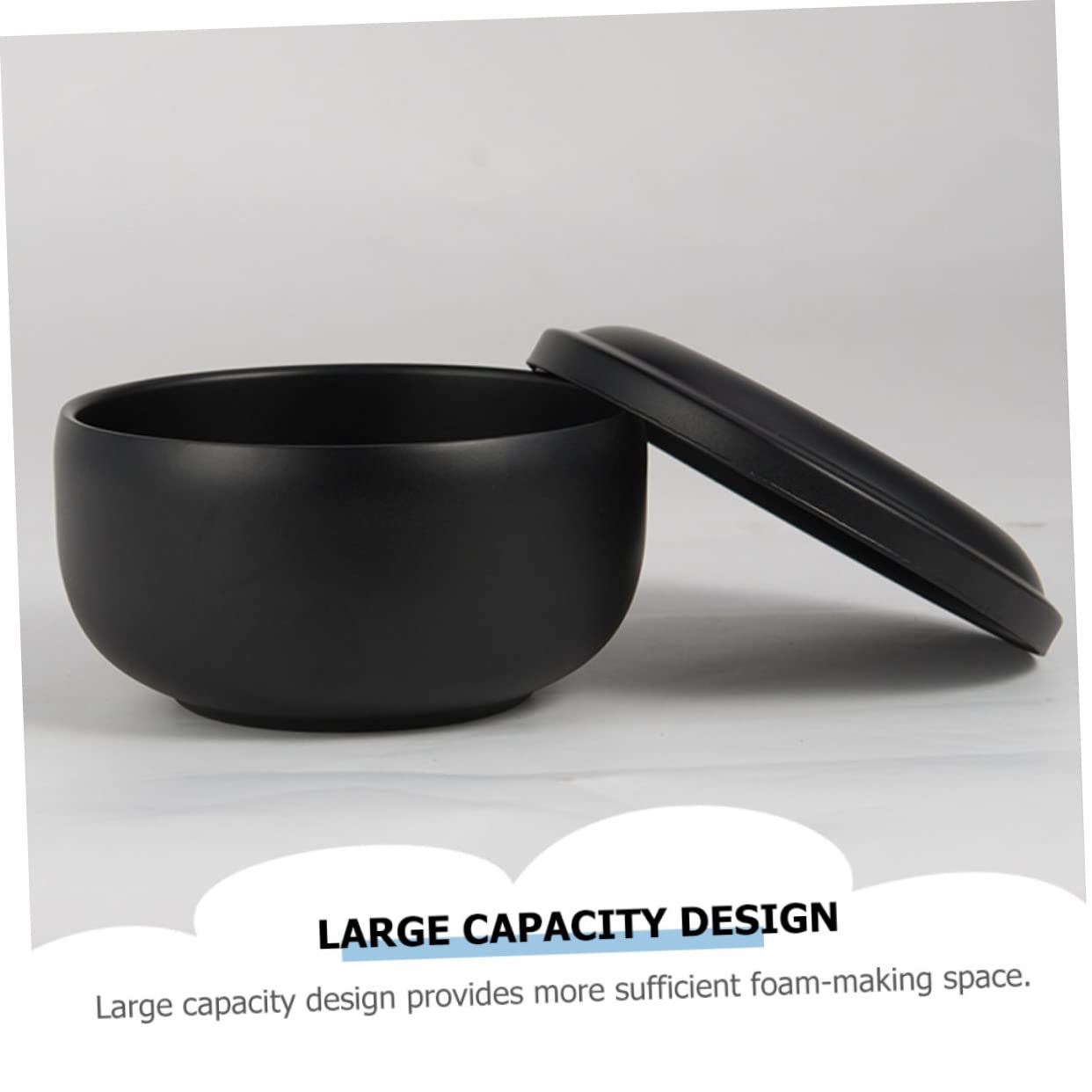Premium Men's Shaving Soap Bowl with Lid - Leakproof & Durable Bubbling Shaving Bowl for Wet Shaving - Perfect for Home Barber Kits & Travel Grooming Essentials