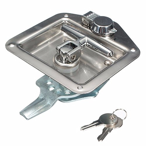YONGYAO Stainless Steel T-Shaped Handle Lock Tool Box for Truck, Trailer & Camping - Heavy Duty, Foldable Design for Secure Storage & Easy Transport
