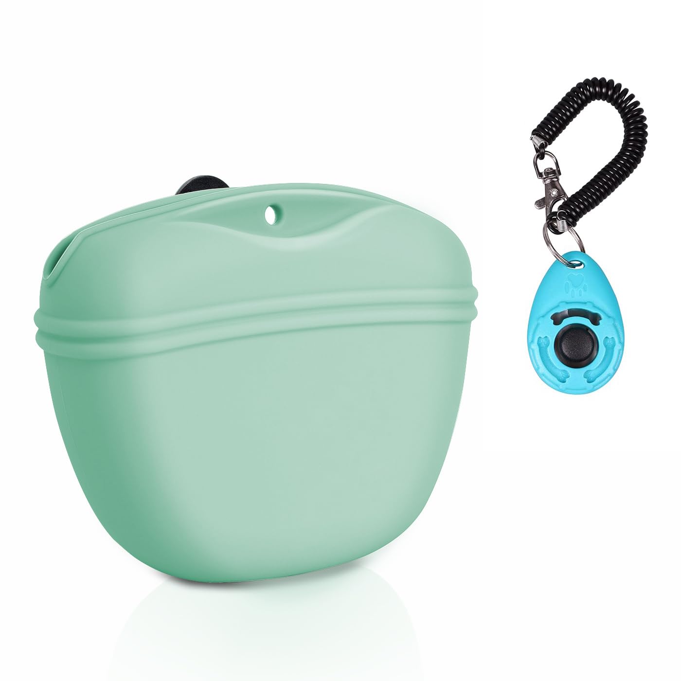 Left & Right Dog Clicker Training Kit - Silicone Dog Treat Pouch with Magnetic Buckle & Waist Clip | Professional Dog Training Clickers for Obedience & Behavior | Perfect for Home Training, Outdoor Walks & Vet Visits