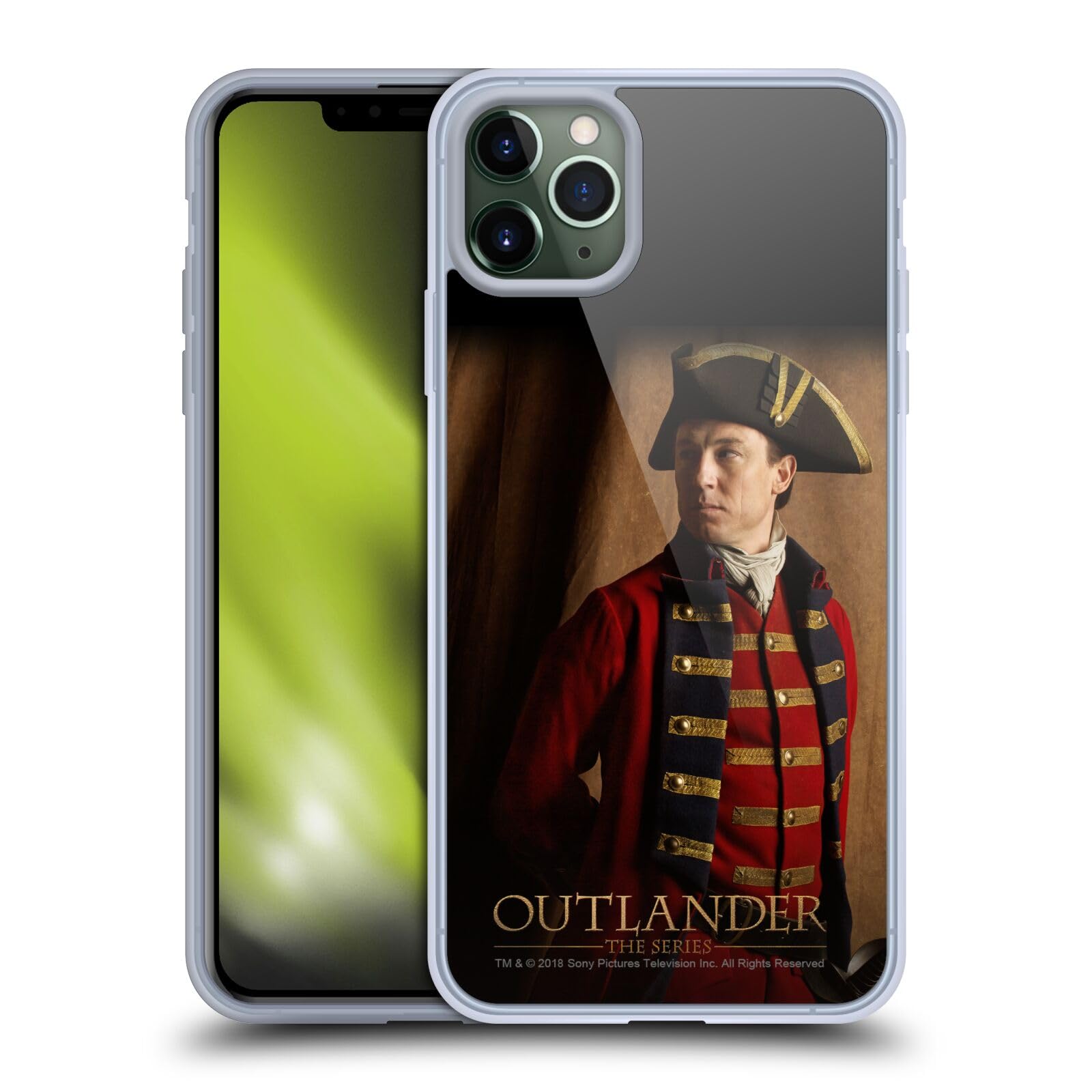 Officially Licensed Outlander Jonathan Randall Portrait Soft Gel Case for Apple iPhone 11 Pro Max - Durable Protective Cover for Fans, Perfect for Daily Use, Travel & Gift Giving