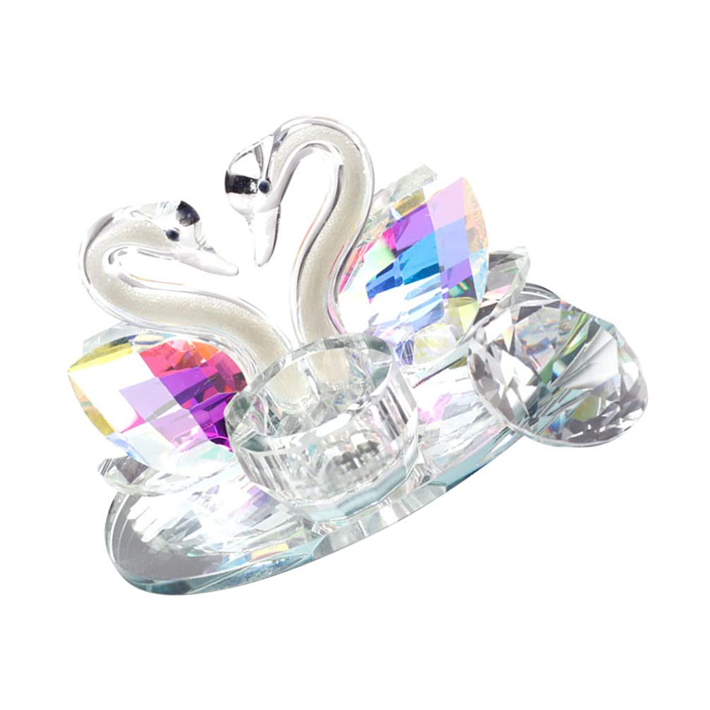 Beaupretty Glass Nail Art Dappen Dish - Swan Figurine Crystal Cup for Liquid & Powder | Nail Art Manicure Tools Holder | Perfect for Salon & Home Nail Care