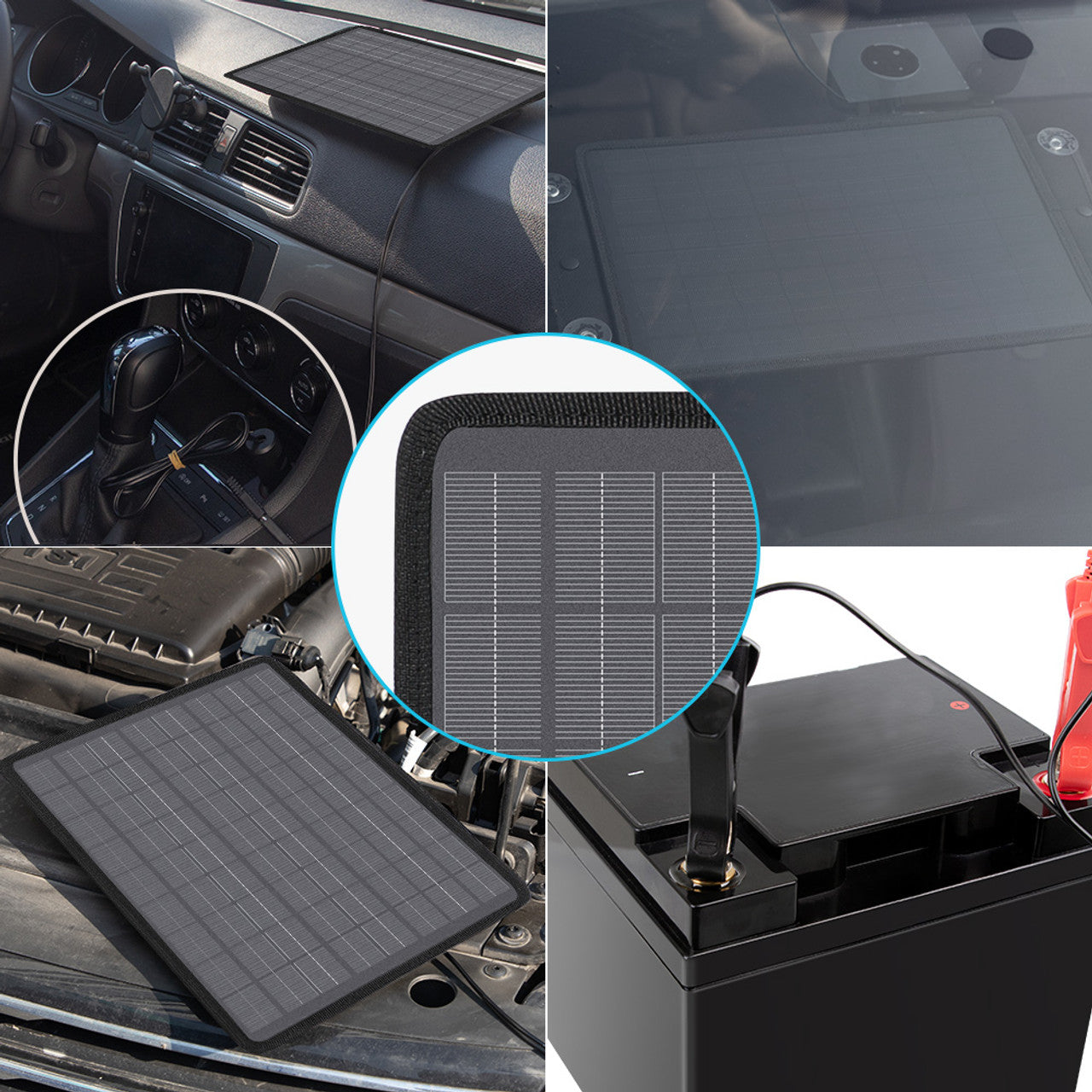 Renogy 10W Solar Battery Trickle Charger & Maintainer for Cars, Boats, RVs - Waterproof 12V Solar Panel Charger with Alligator Clips - Perfect for Outdoor, Camping, and Emergency Power Backup