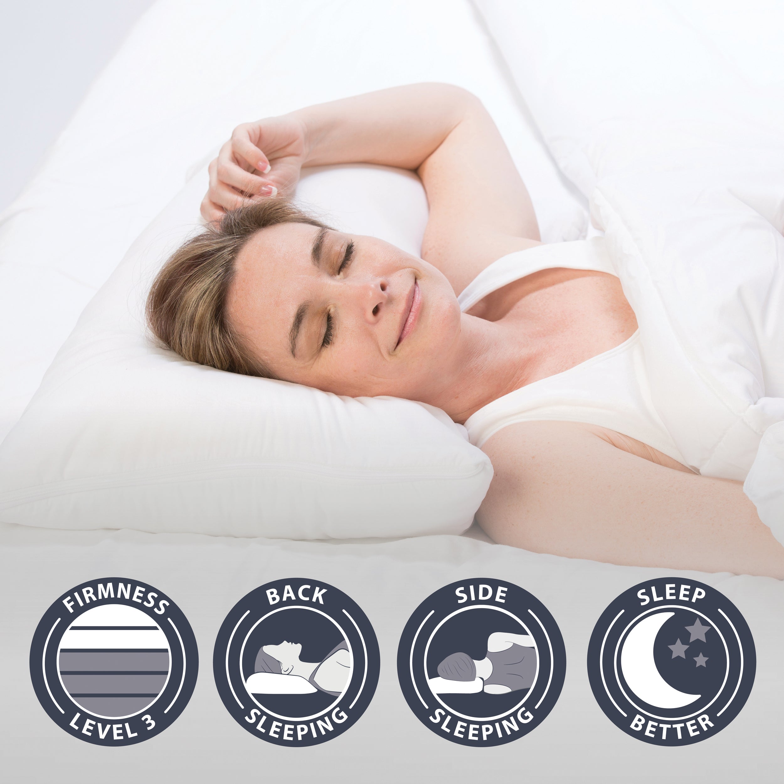 Tri Core Water Pillow for Neck Pain Relief - Adjustable Cervical Support Pillow with Cooling Gel - Ideal for Side, Back & Stomach Sleepers - Perfect for Home, Travel & Office Use