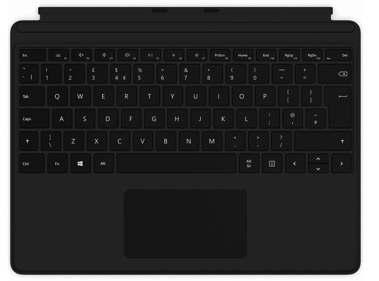 Microsoft Surface Pro X Type Keyboard - Slim Backlit Keyboard Compatible with Surface Pro 8/9/X (13 Inch) | Durable, Ergonomic Design with Cleaning Cloth | Perfect for Work, Travel & Home Office Use (Black)