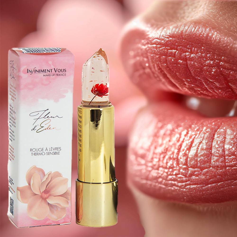 Infiniment Vous Long Lasting Matte Lipstick - Fleur D'Eden Transfer Proof Lip Color, French Makeup for Women, Hydrating Lip Balm | Perfect for Daily Wear, Date Night & Special Occasions