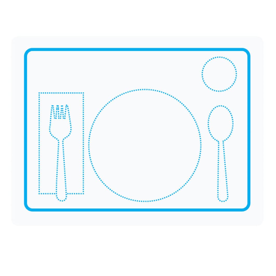 **CurcKua Silicone Toddler Placemat - Non-Slip, Easy to Clean Baby Table Mat for Mealtime Learning (40x30cm, White) - Perfect for Home, Restaurants & Travel**