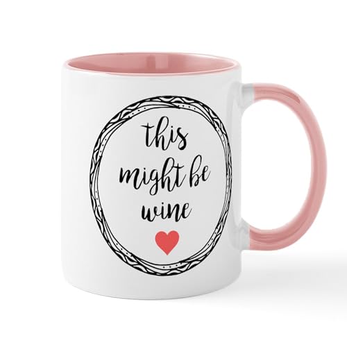 White/Pink Inside - This Might Be Wine Mugs