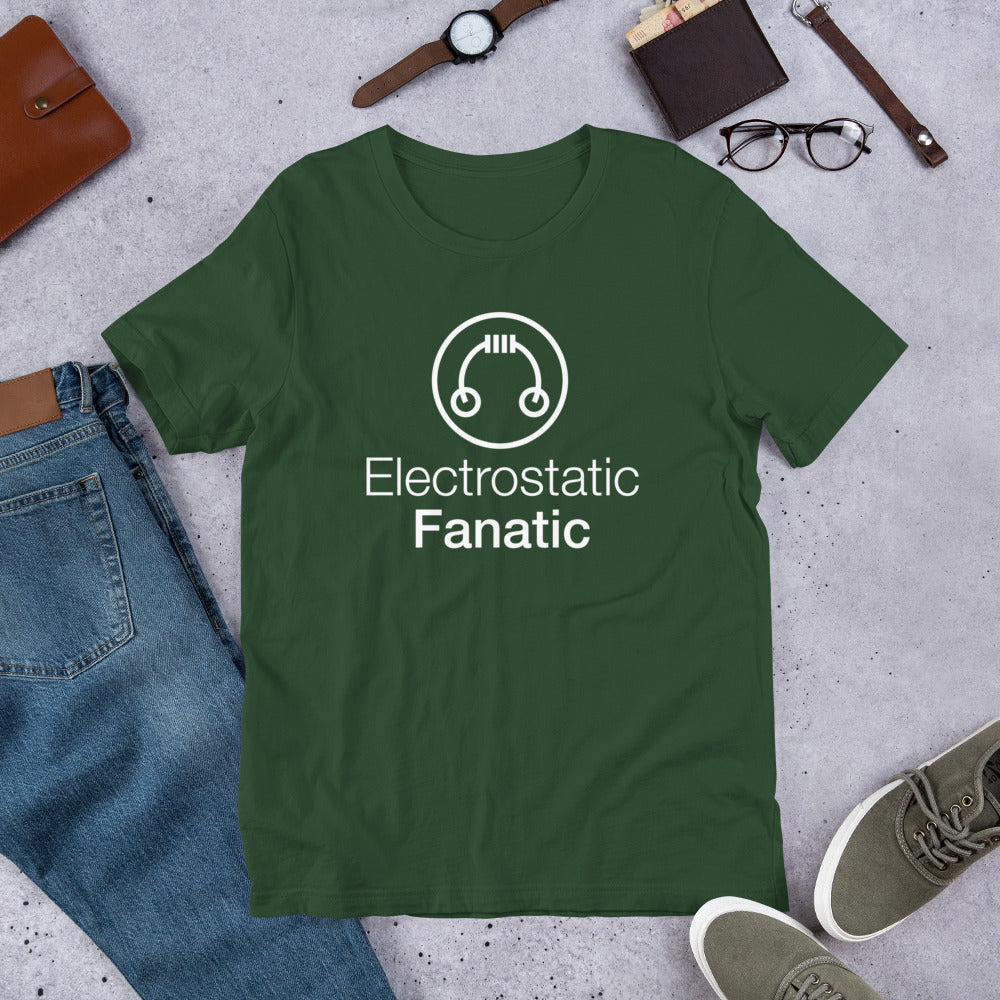 HeadAmp Electrostatic Fanatic T-Shirt - Premium Cotton Graphic Tee for Music Lovers & Audiophiles - Perfect for Concerts, Gifts & Casual Wear