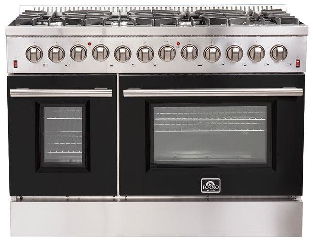 Forno Galiano Professional 48-inch 6.58 cu. ft. Dual Fuel Range - Stainless Steel Gas Stove & Electric Oven (Model FFSGS6156 48) | Perfect for Home Chefs & Commercial Kitchens